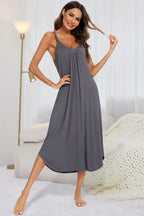 V-neck Midi Lounge Dress