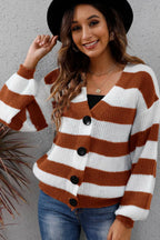 Striped Button Up Long Sleeve Sweater (8)