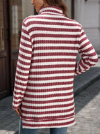 Striped Turtleneck Long Sleeve Knit Top (19)
