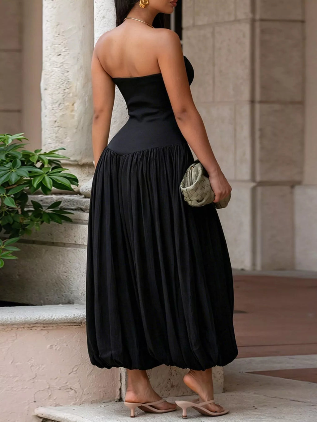 Strapless Ruched Wide-leg Jumpsuit (9)