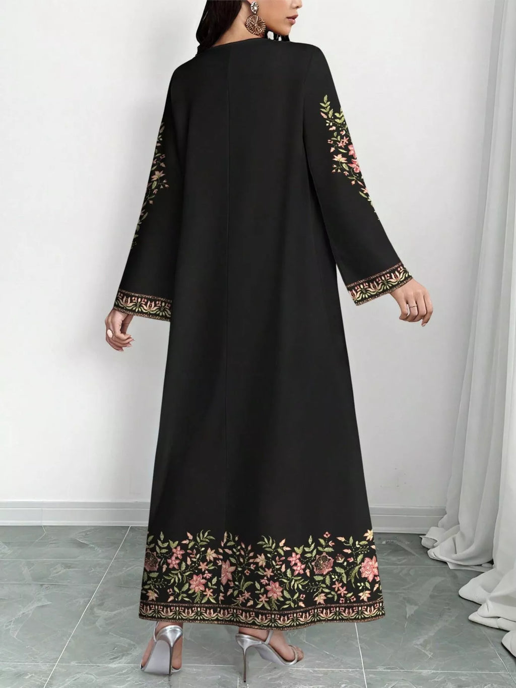 Floral Long Sleeve Maxi Dress (8)
