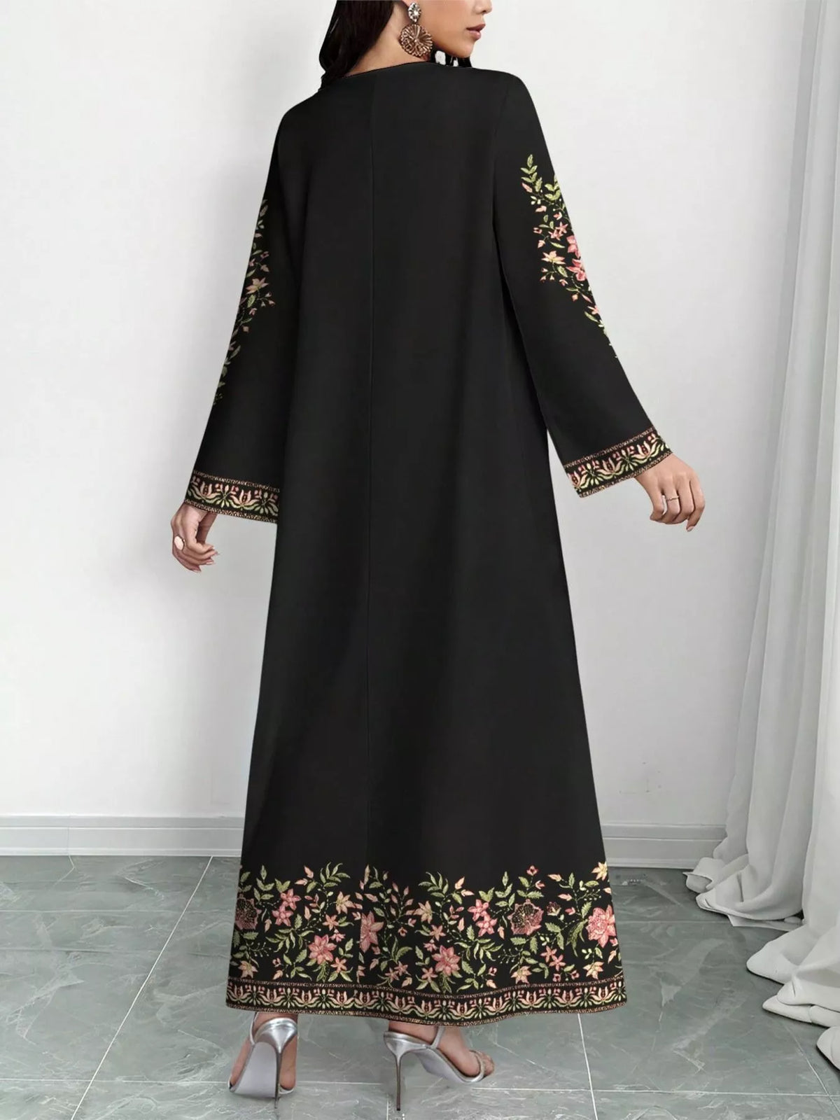 Floral Long Sleeve Maxi Dress (8)