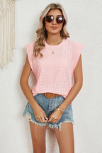 Eyelet Round Neck Tank (7)