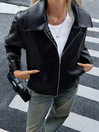 Zip Up Leather Jacket (3)