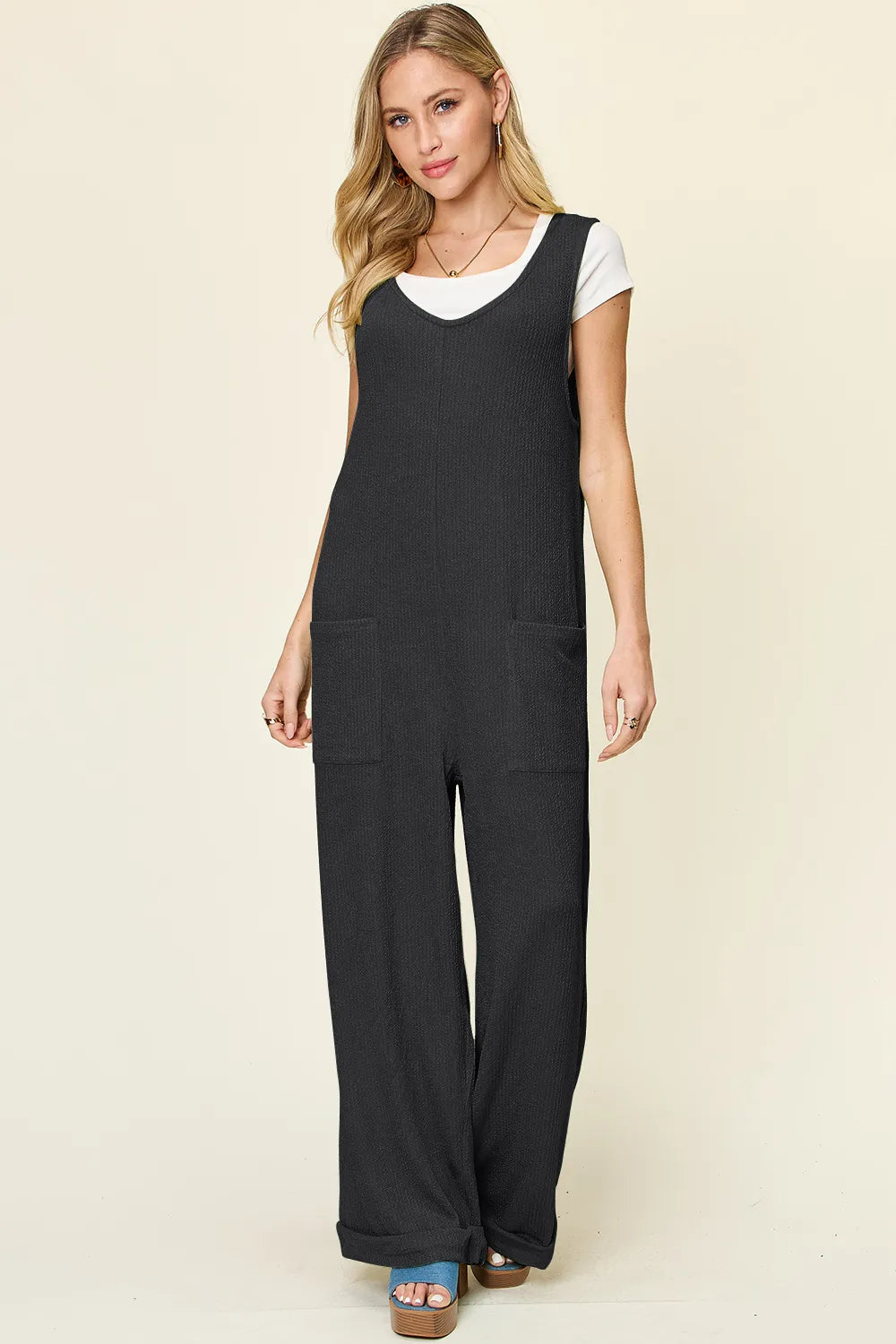 Full Size Texture Sleeveless Wide Leg Jumpsuit (11)