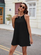 Eyelet Sleeveless Mini Dress (13)