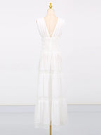 Tiered V-neck Sleeveless Maxi Dress (7)