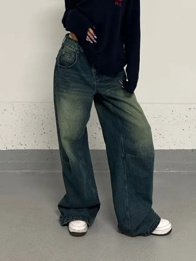 Plus Size Idle Retro Washed Jeans variant CJNZ195247901AZ|CJNZ195247902BY|CJNZ195247903CX|CJNZ195247904DW|CJNZ195247905EV|CJNZ195247906FU|CJNZ195247907GT