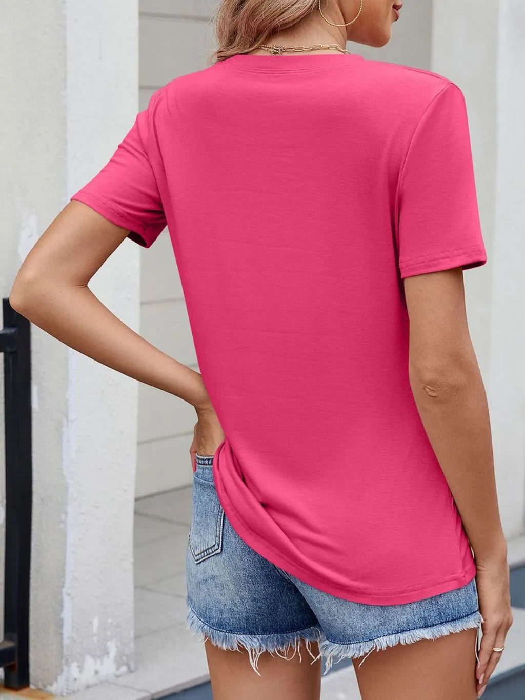 Round Neck Short Sleeve T-shirt (31)