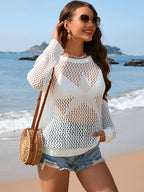 Openwork Dropped Shoulder Cover Up (15)