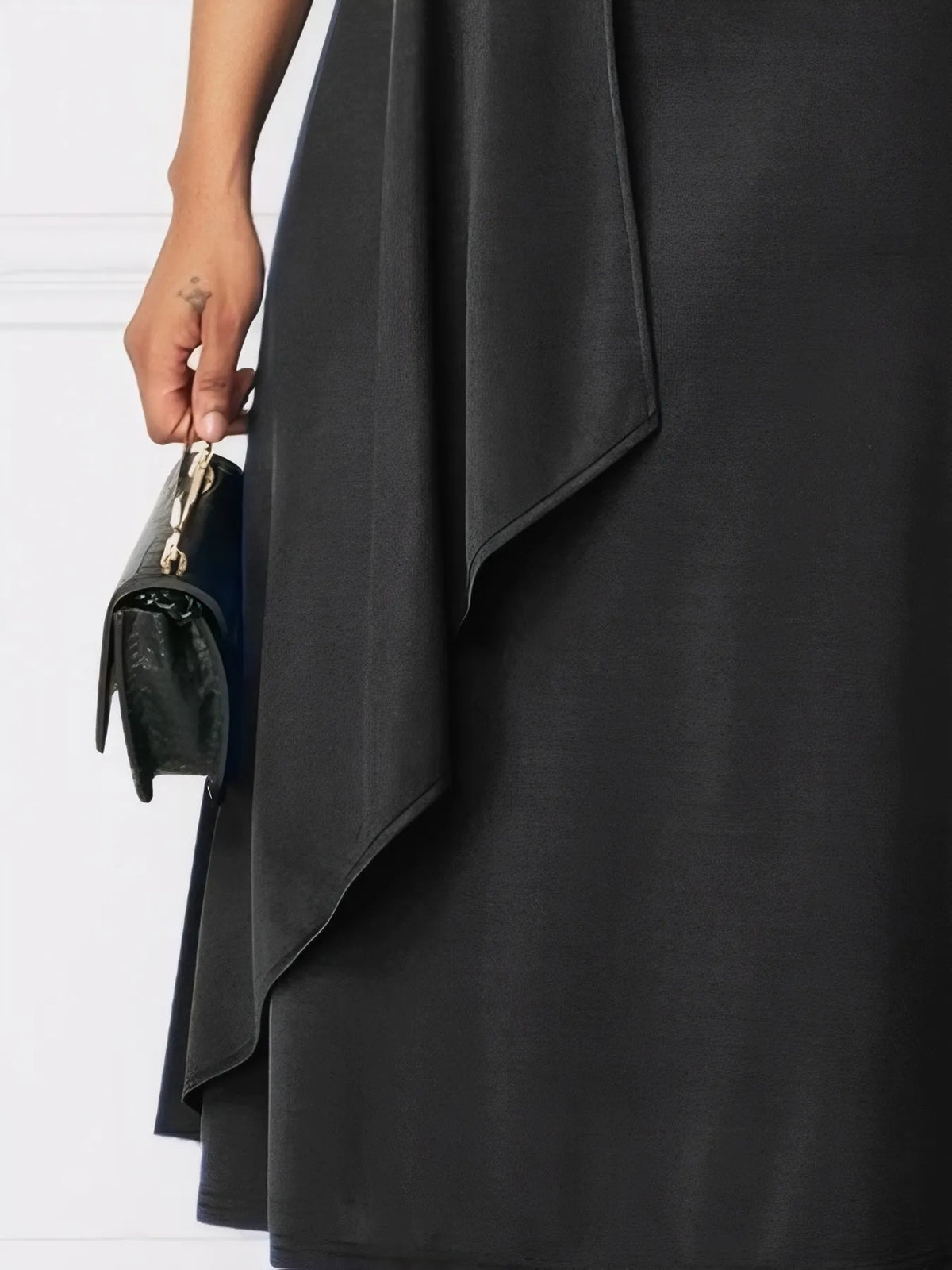 Short Sleeve Midi Wrap Dress Belt Detail (7)