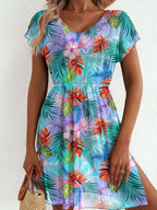 Printed Short Sleeve Mini Dress (12)