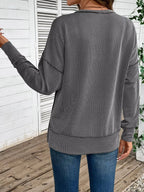 Side Slit Round Neck Sweatshirt (6)