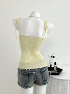 Lace-trimmed Tie Shoulder Cami (5)