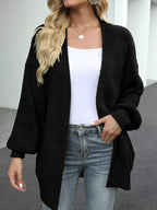 Chunky Knit Open Front Cardigan (16)