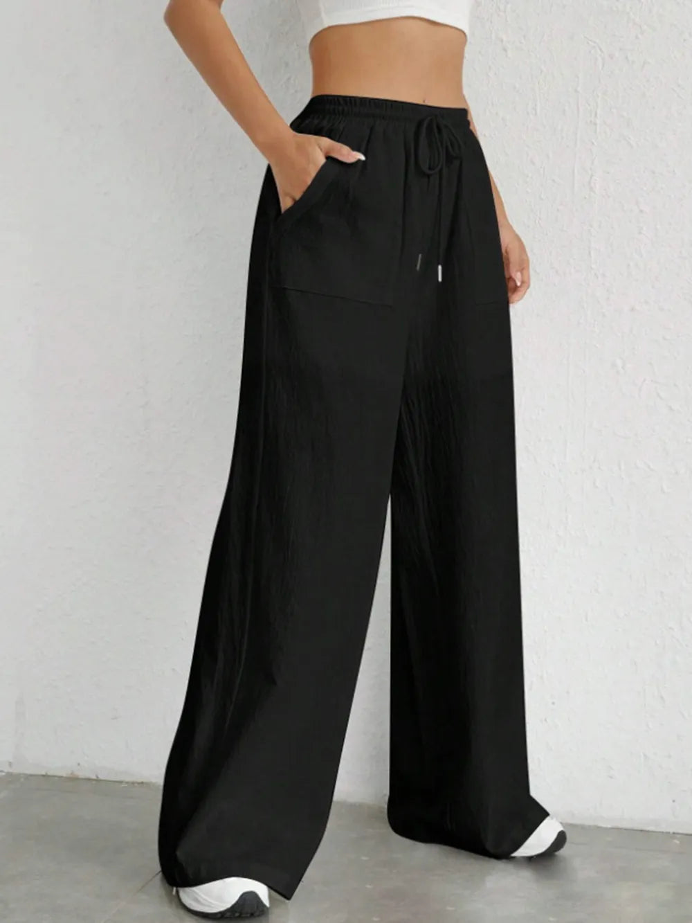 Drawstring Wide Leg Pants (7)