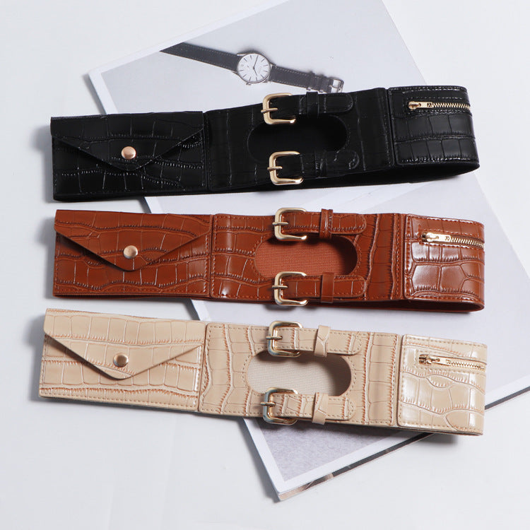 Belt Pattern Is Thin Wide Collocation Dress Down Jacket photo 2