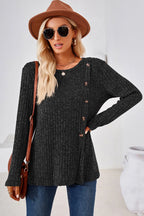Round Neck Long Sleeve T-shirt (4)