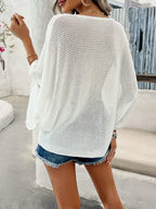 V-neck Batwing Sleeve Knit Top (20)