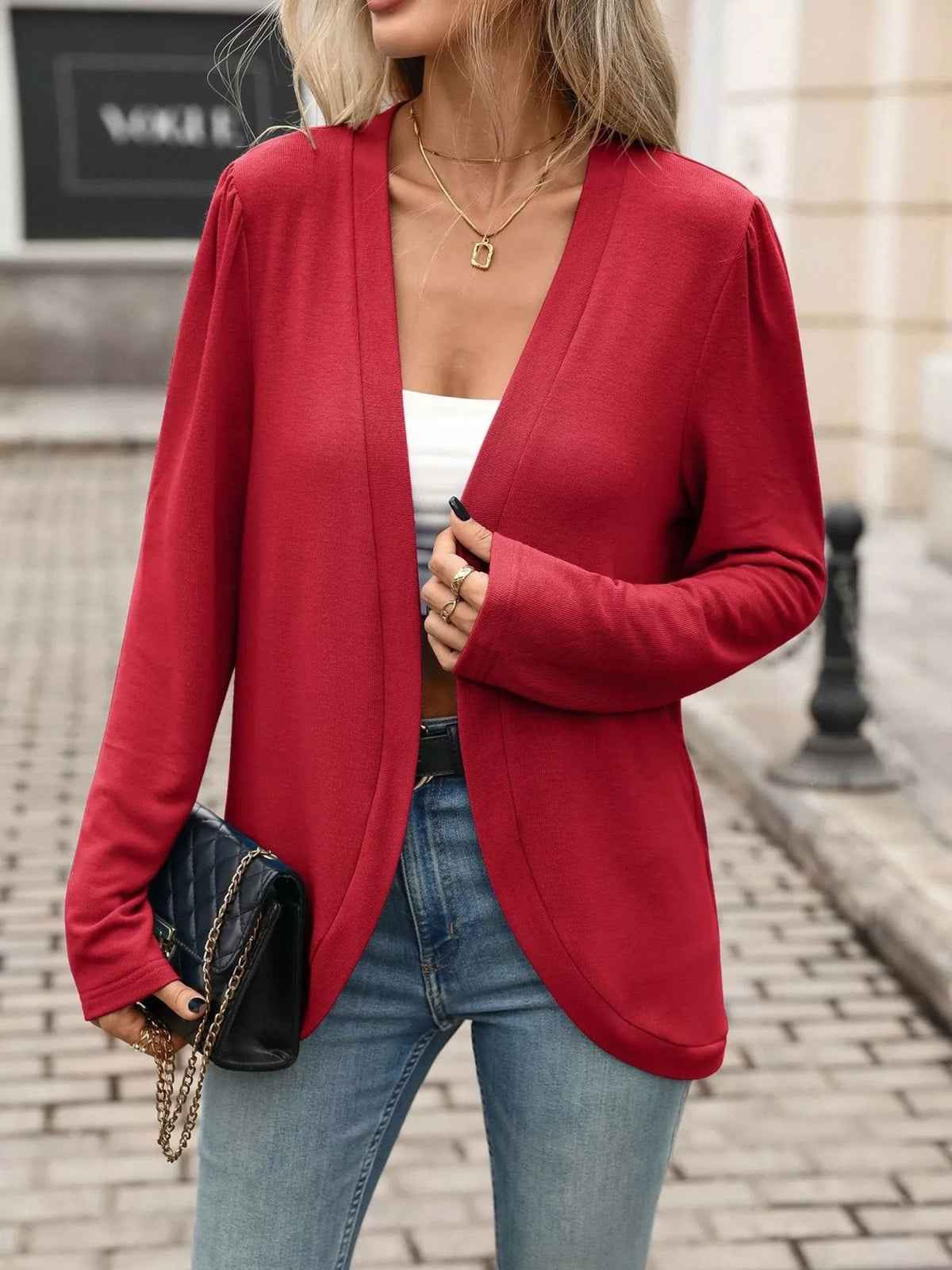 Open Front Long Sleeve Cardigan (18)