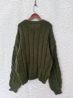 Cable Knit Long Sleeve Sweater (21)