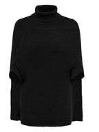 Turtleneck Knitted Cape Sweater (8)