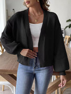 Open Front Dropped Shoulder Cardigan (11)