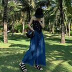 Retro Simple Commuter High Waist Thin Wide Leg Jeans photo 2