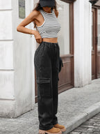 High-waisted Cargo Jeans (16)