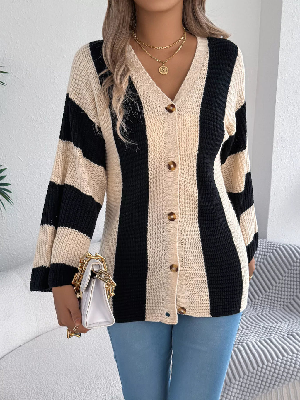 Block Button-up Cardigan (4)