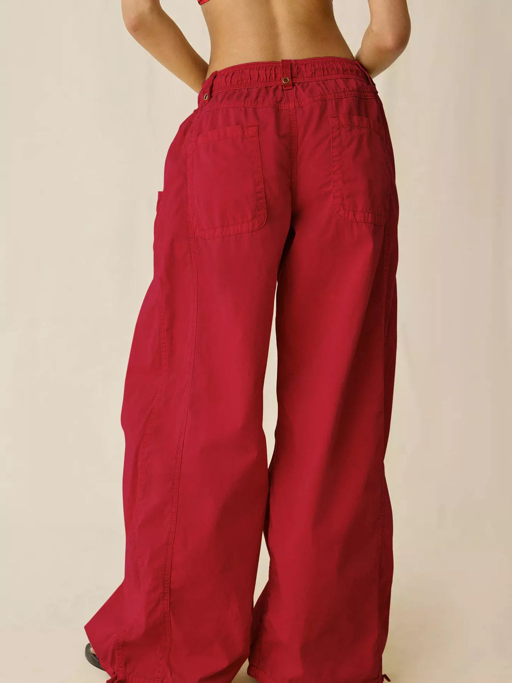 High-waisted Cargo Wide-leg Pants (14)