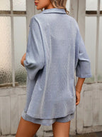 Textured Shirt Shorts Set (11)