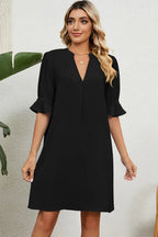 Notched Flounce Sleeve Mini Dress (14)
