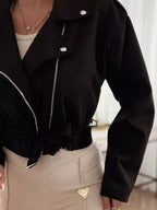 Cropped Biker Jacket Belt Detail (3)