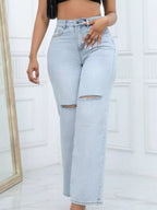Distressed Wide-leg Jeans (4)