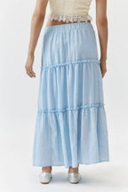 Frill Elastic Waist Skirt (7)