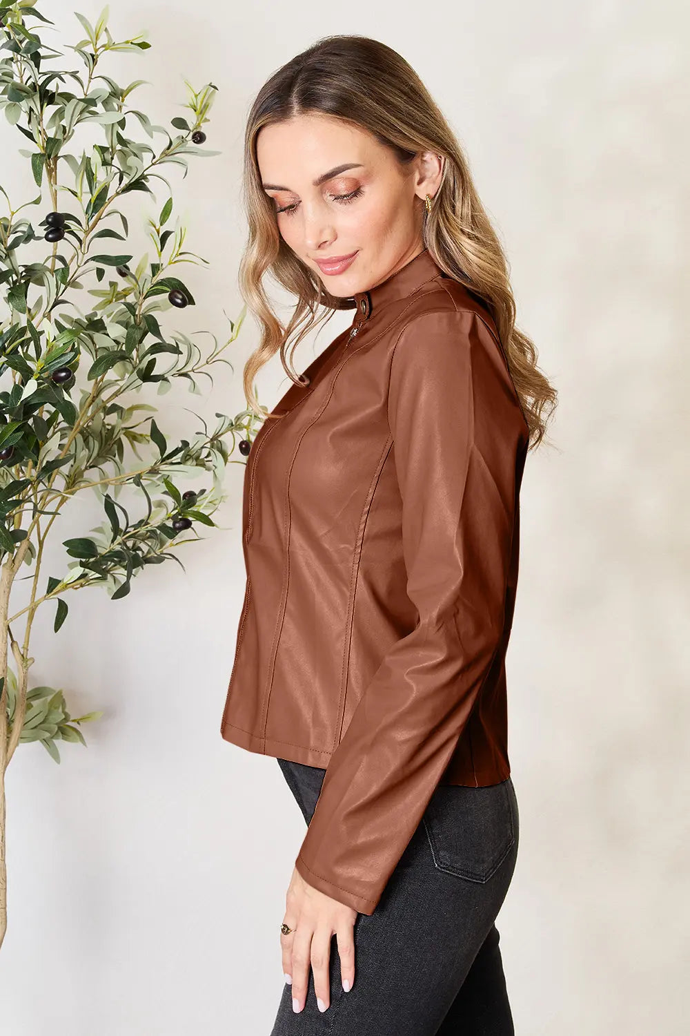 Mock Neck Zip Up Jacket (14)