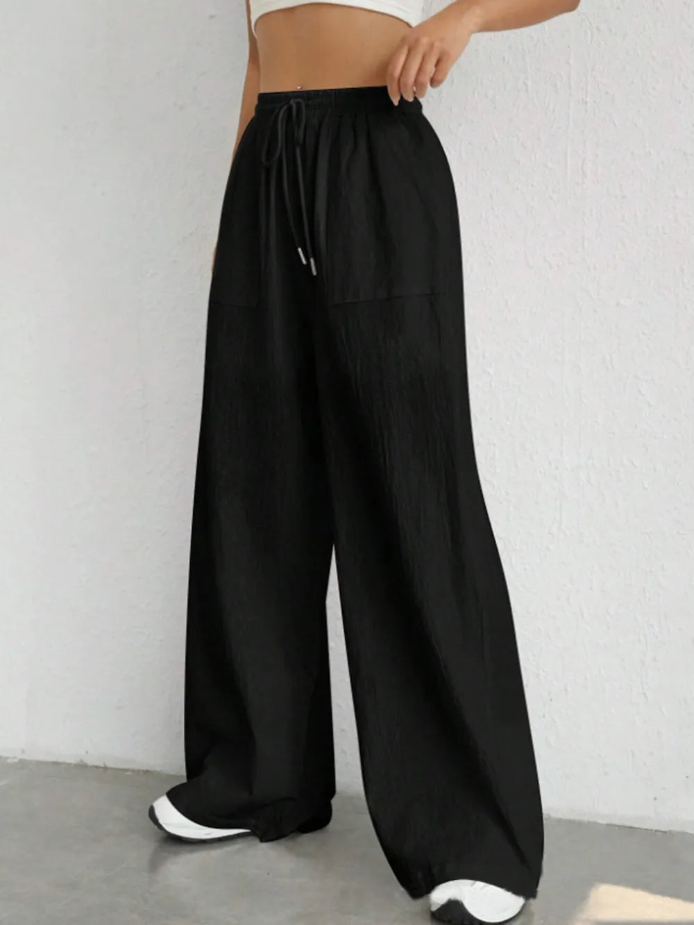 Drawstring Wide Leg Pants (8)