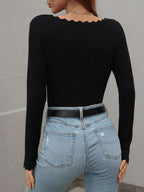 V-neck Ribbed Knit Top (15)