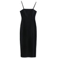 Slim Fit Black Slip Dress Midi variant CJQZ140565601AZ|CJQZ140565602BY|CJQZ140565603CX|CJQZ140565604DW