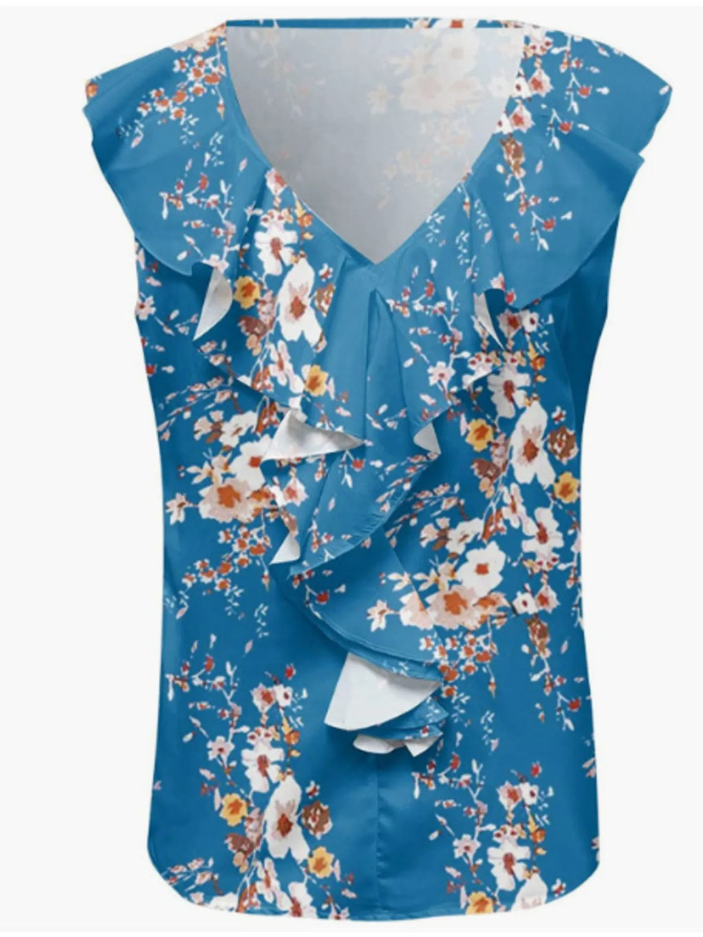 Printed V-neck Tank (18)