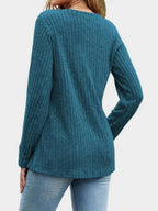 V-neck Long Sleeve T-shirt (23)