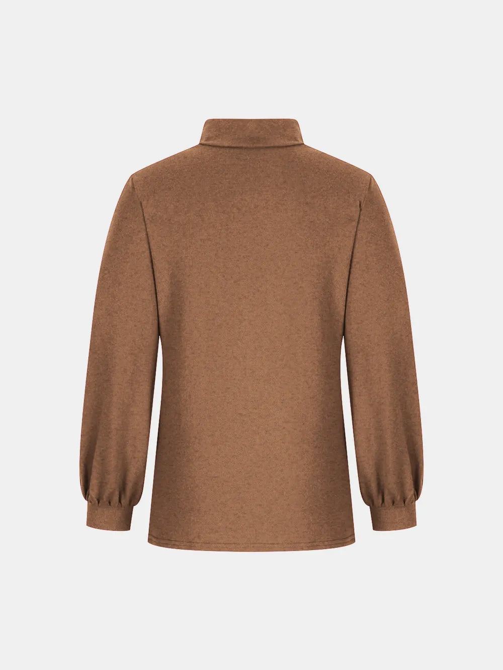 Full Size Mock Neck Long Sleeve T-shirt (20)