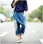Baggy Pants Big Crotch Loose Hole Irregularly Slimming variant CJNZ196245701AZ