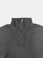 Full Size Quarter Zip Long Sleeve Top (11)