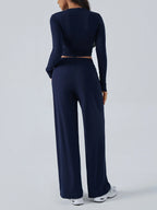 Round Neck Long Sleeve Top Pants Set (6)