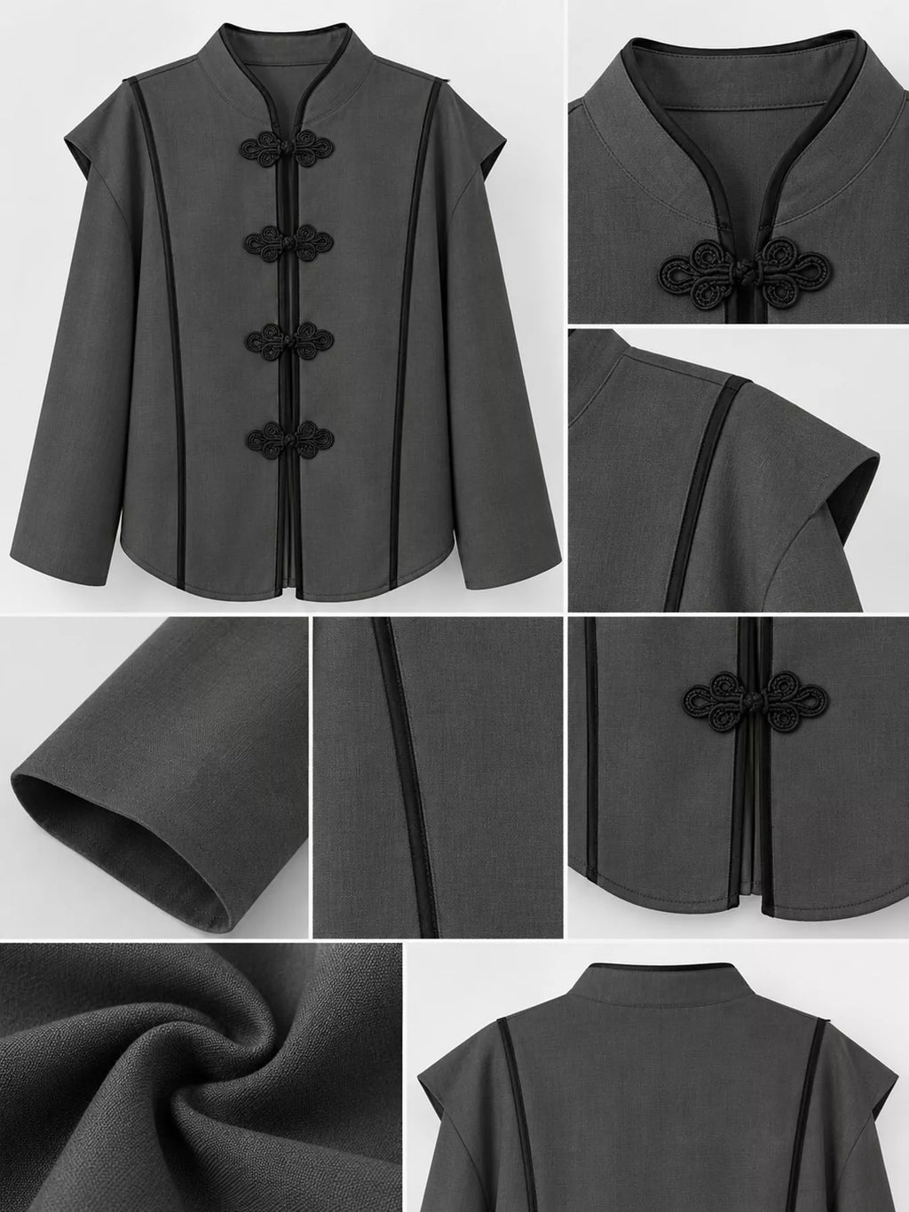 Chinese-style Mandarin Collar Blouse (26)