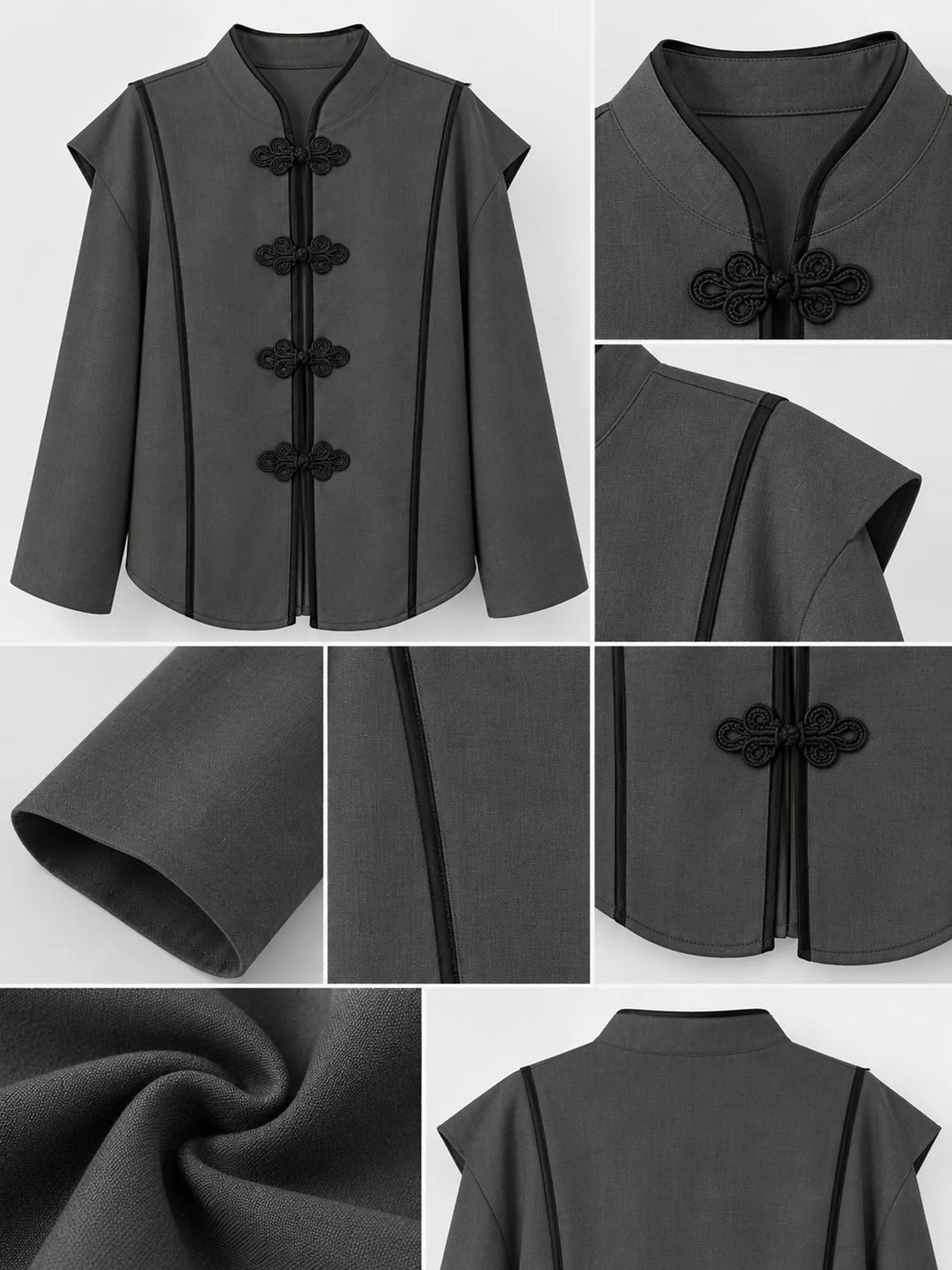 Chinese-style Mandarin Collar Blouse (26)