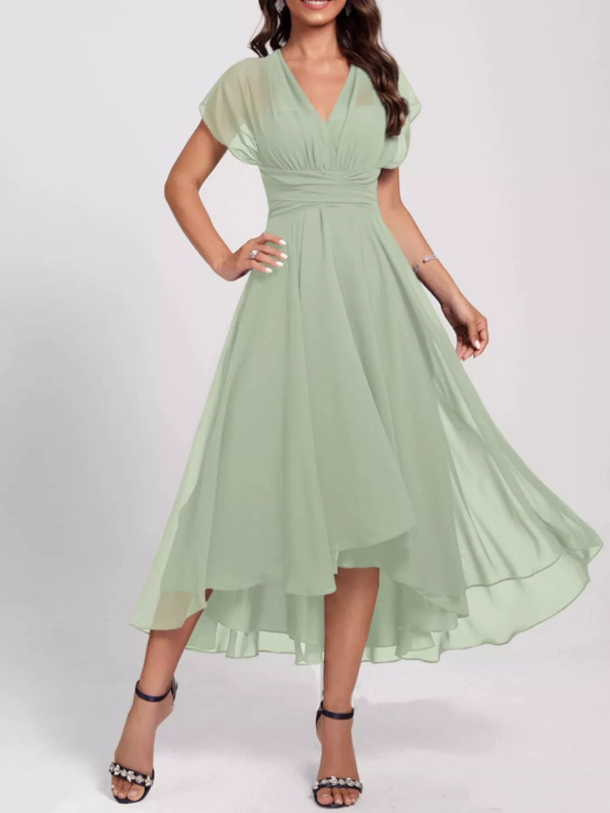 Ruched A-line Midi Dress (16)