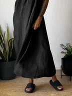 Full Size Ruched Cami Maxi Dress Pockets Plus (14)